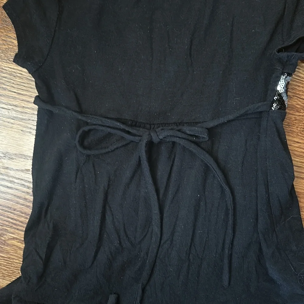 Justice Sparkly Sequin and Ruffled Tie Back Dress